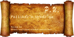 Pellikán Urbána névjegykártya